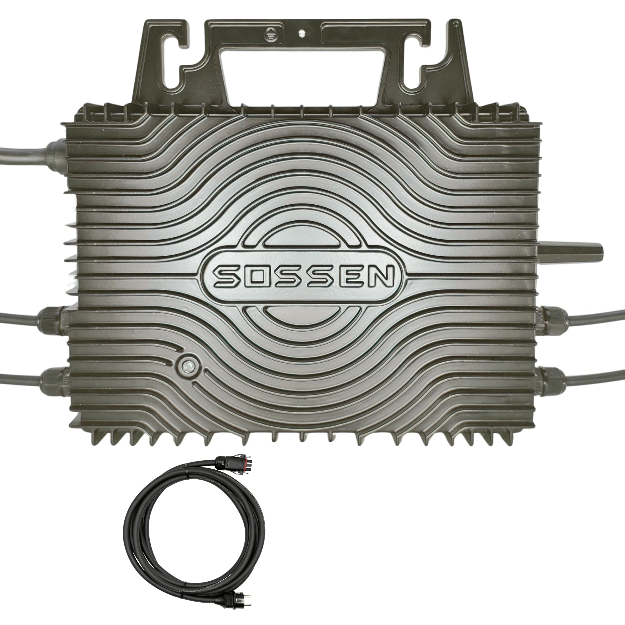 Micro-onduleur 1000W SOSSEN 25A – WiFi & Bluetooth – pour 2 Panneaux Solaires + Câble AC Plug&Play 5m