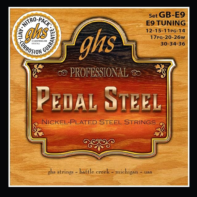 GHS Strings Électrique GB-E9 Pédale de boomers E9th .013 .036
