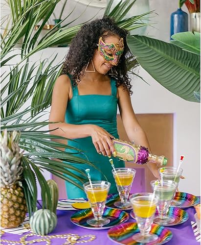 Miniatura 7 de Palitos de acrílico coloridos, 10 unidades de 9 pulgadas, agitadores de bebidas de cóctel reutilizables, vasos transparentes, agitador de bebidas