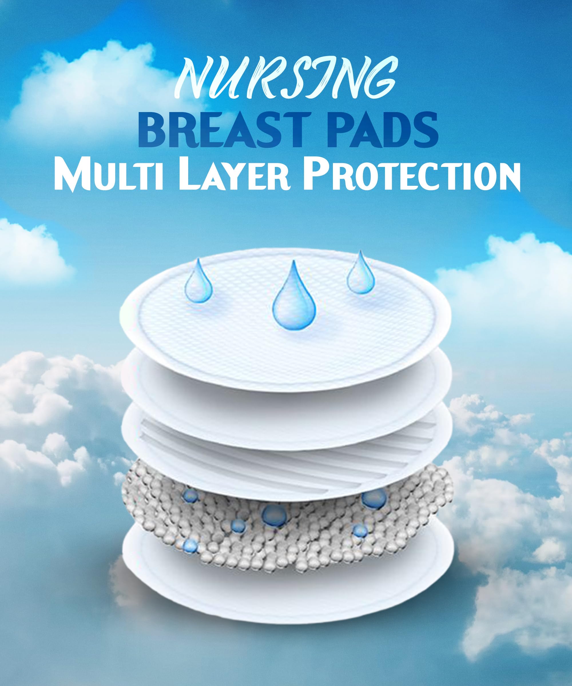 EcommerceHub™ Reusable Washable Nursing Breast Pads -6 Pcs Feeding Pads, Breast Milk Absorb Cotton Pad - Breastfeeding Nipple Pads for Maternity - Reusable Breast Pads for Breastfeeding Mom, Multicolor 2