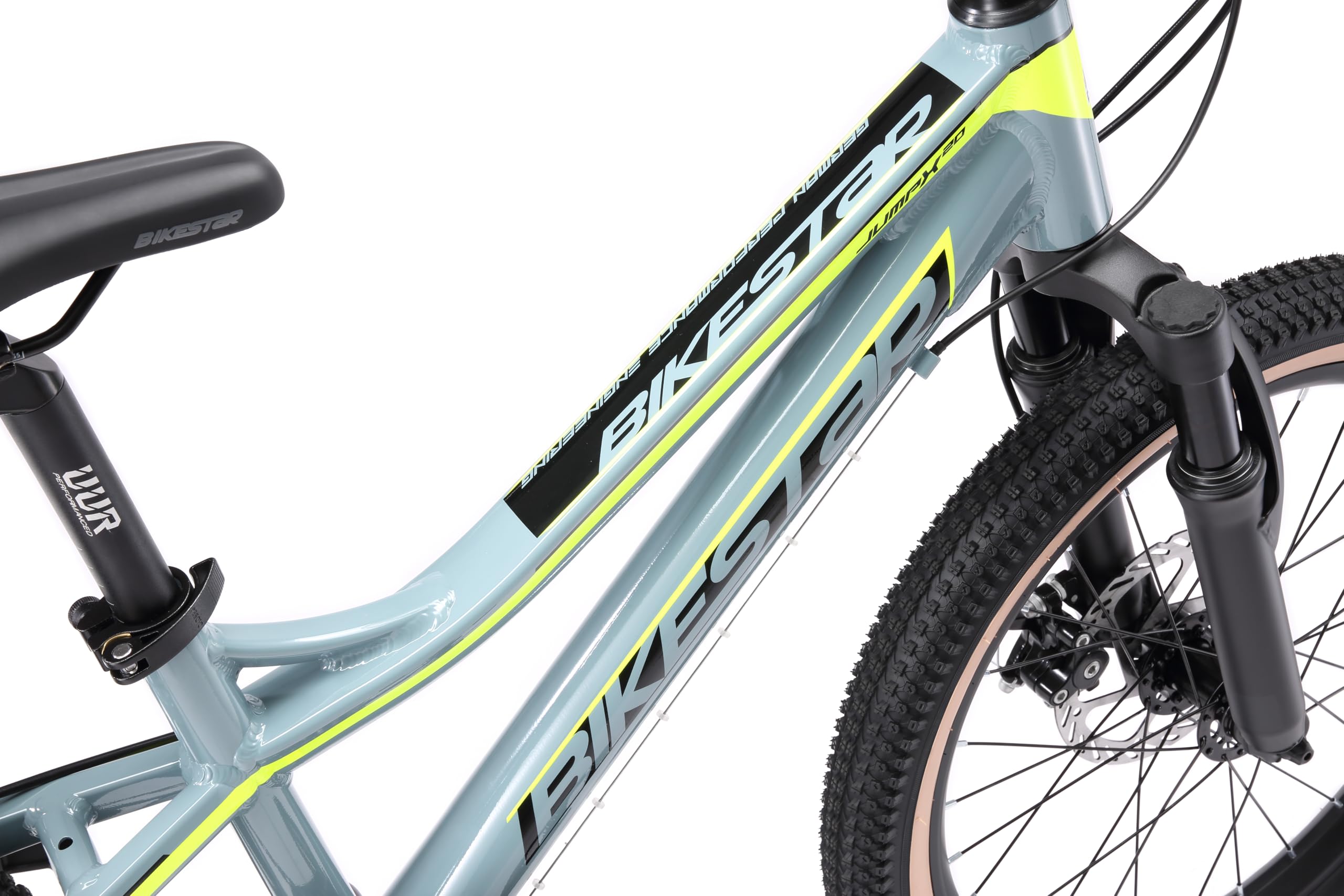 BIKESTAR VTT Vélo Tout Terrain pour Enfants de 6-9 Ans | Bicyclette 20 Pouces 7 Vitesses Shimano, Hardtail, Freins Disque, Suspension