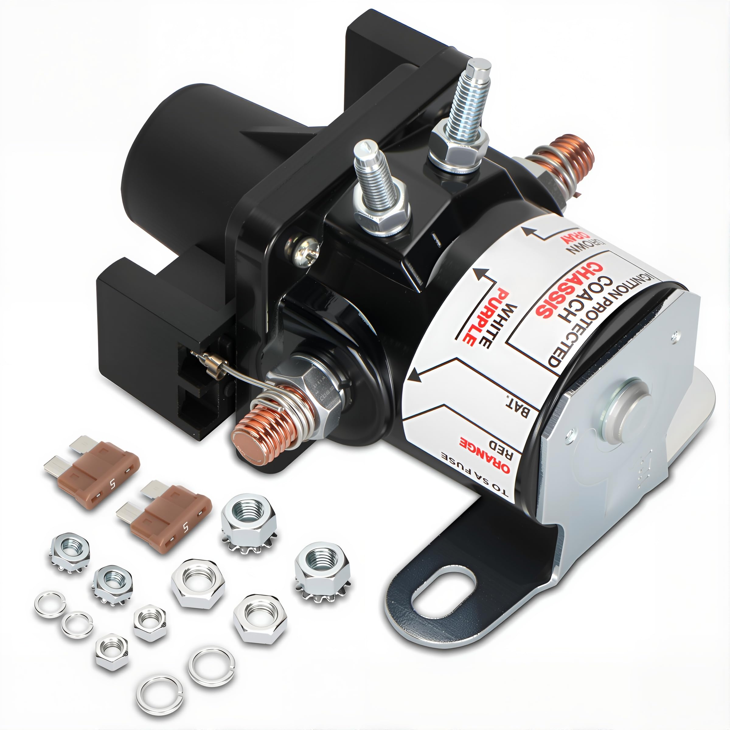 0100055000 Relé de desconexión de batería apto para intellitec 01-00055-000 RV Interruptor de desconexión de batería de automóvil, relé de cierre de 12 V/100 amperios, solenoide de relé de desconexión