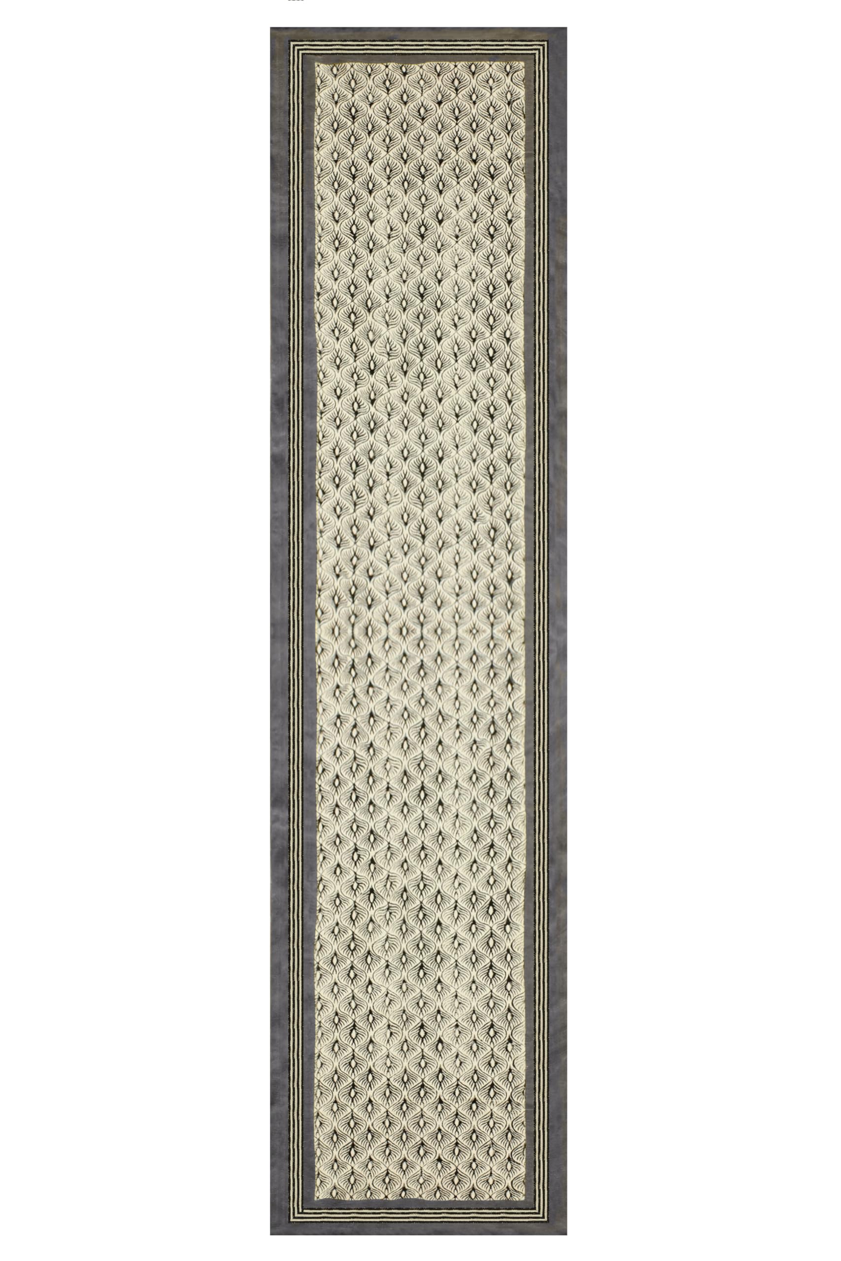 Tapis à tissage plat en coton gris pour décorer une chambre à coucher ou une salle à manger