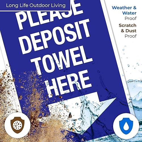 Miniatura 39 de Please Deposit Towel Here with Downward Arrow Sign, 12x18 Inches, 3M EGP Reflective .063 Aluminum, Fade Resistant, Made in USA
