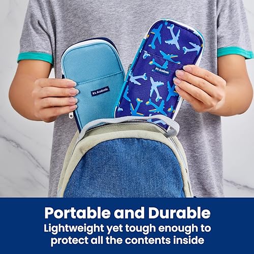 Miniatura 4 de It's Academic Estuche expansible para lápices, bolsa portátil para suministros de oficina y escuela, bolsa organizadora de viaje, compacta, de alta