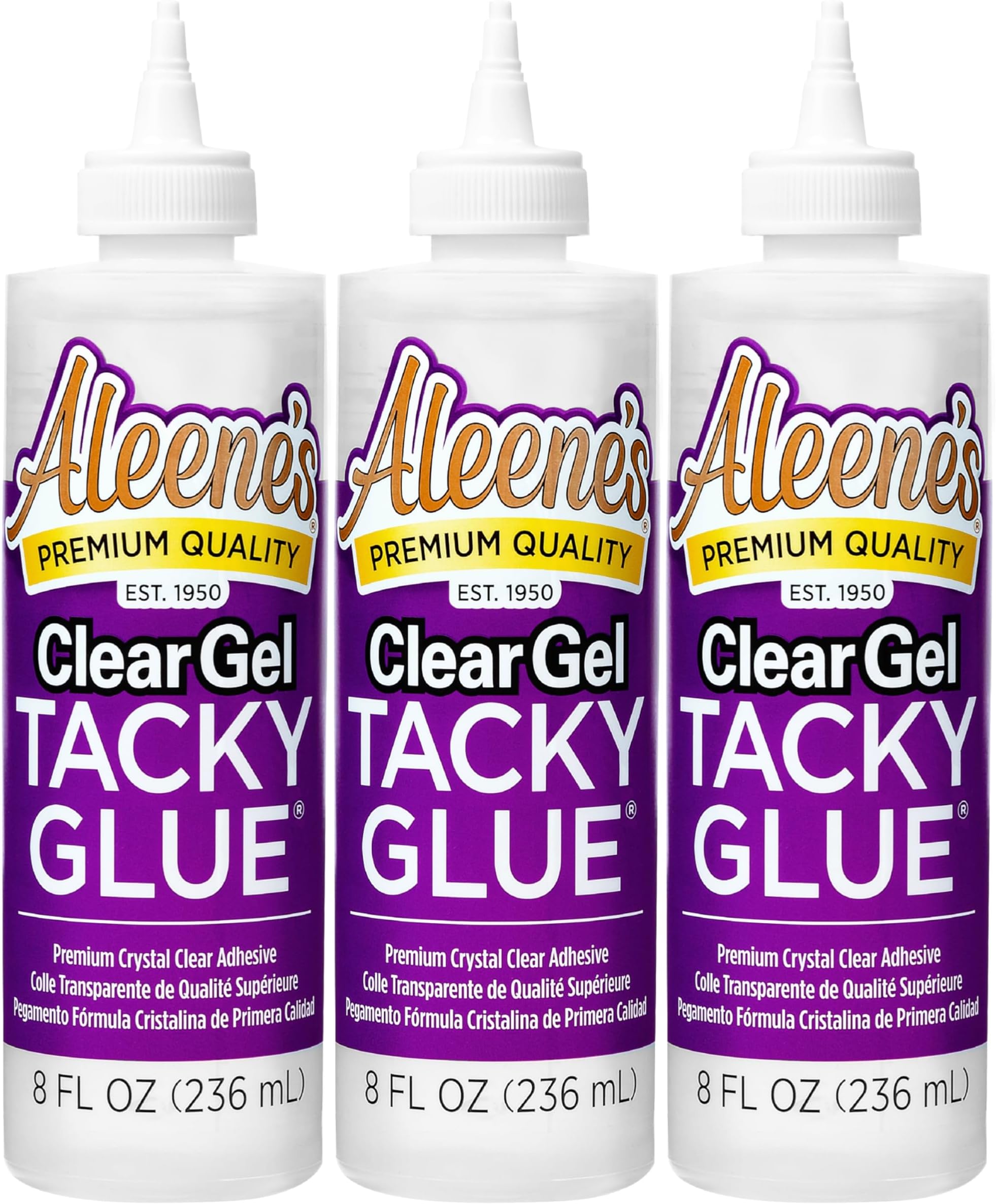 Aleene's クリアジェル粘着接着剤、8オンス、8液量オンス - 3パック、24