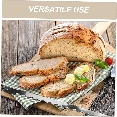 Miniatura 8 de 1 juego de cuchillos de acero inoxidable para cortar pan, cuchillas dentadas con tornillos y destornillador para corte eficiente, cocina, panadería,