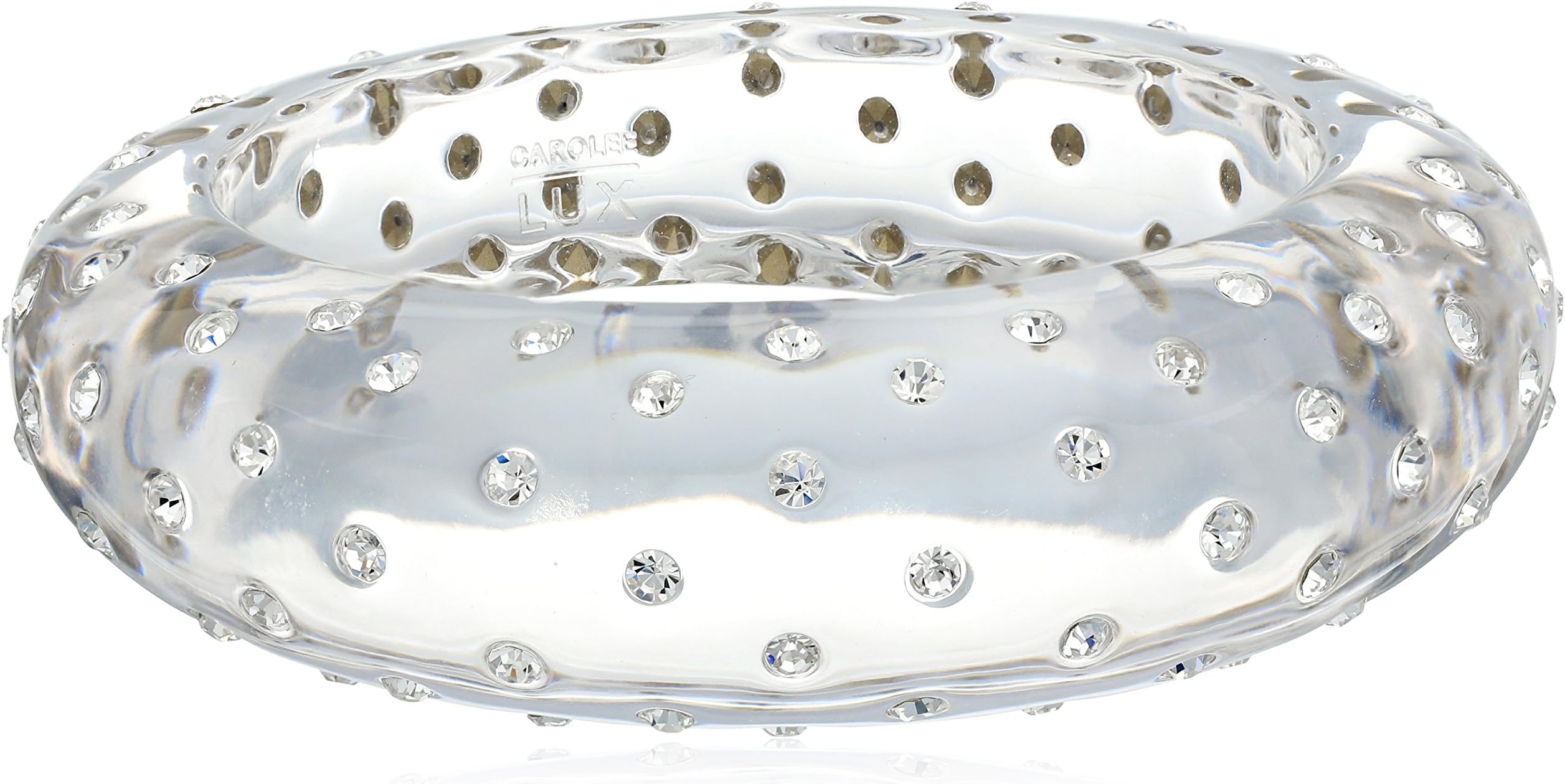 "Barcelona Baubles Lucite Bangle Bracelet, 7.5"
