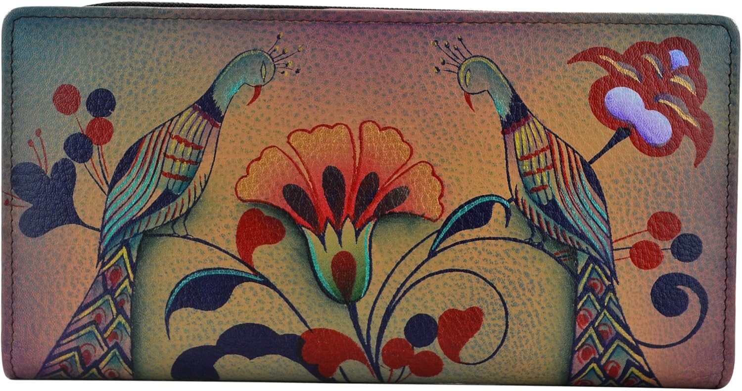 Anna by Anuschka Hand Painted Women’s Genuine Leather Two Fold Wallet