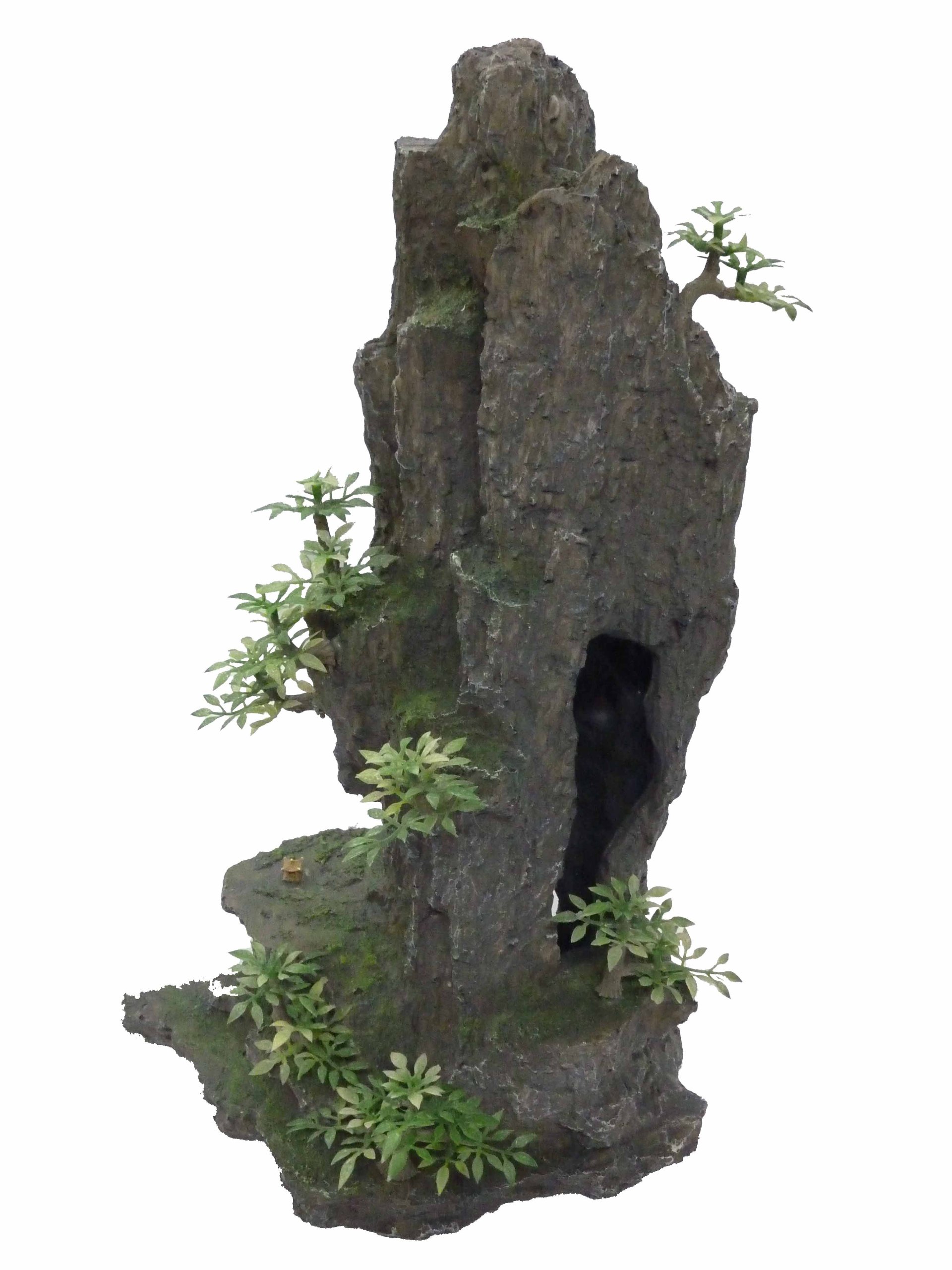 Aquariumh2o Rock Peak With Plants Aquarium Ornament for aquariums and fishtanks decor