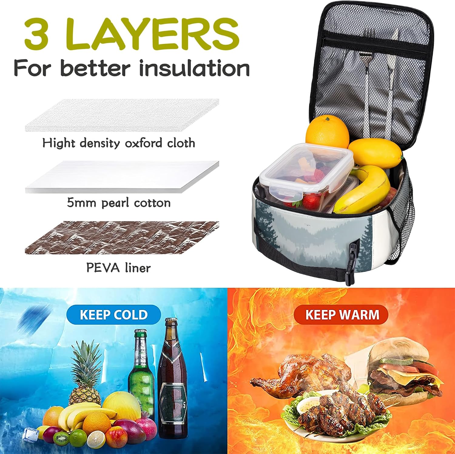 Deer Forest Scene Kids Lunch Box