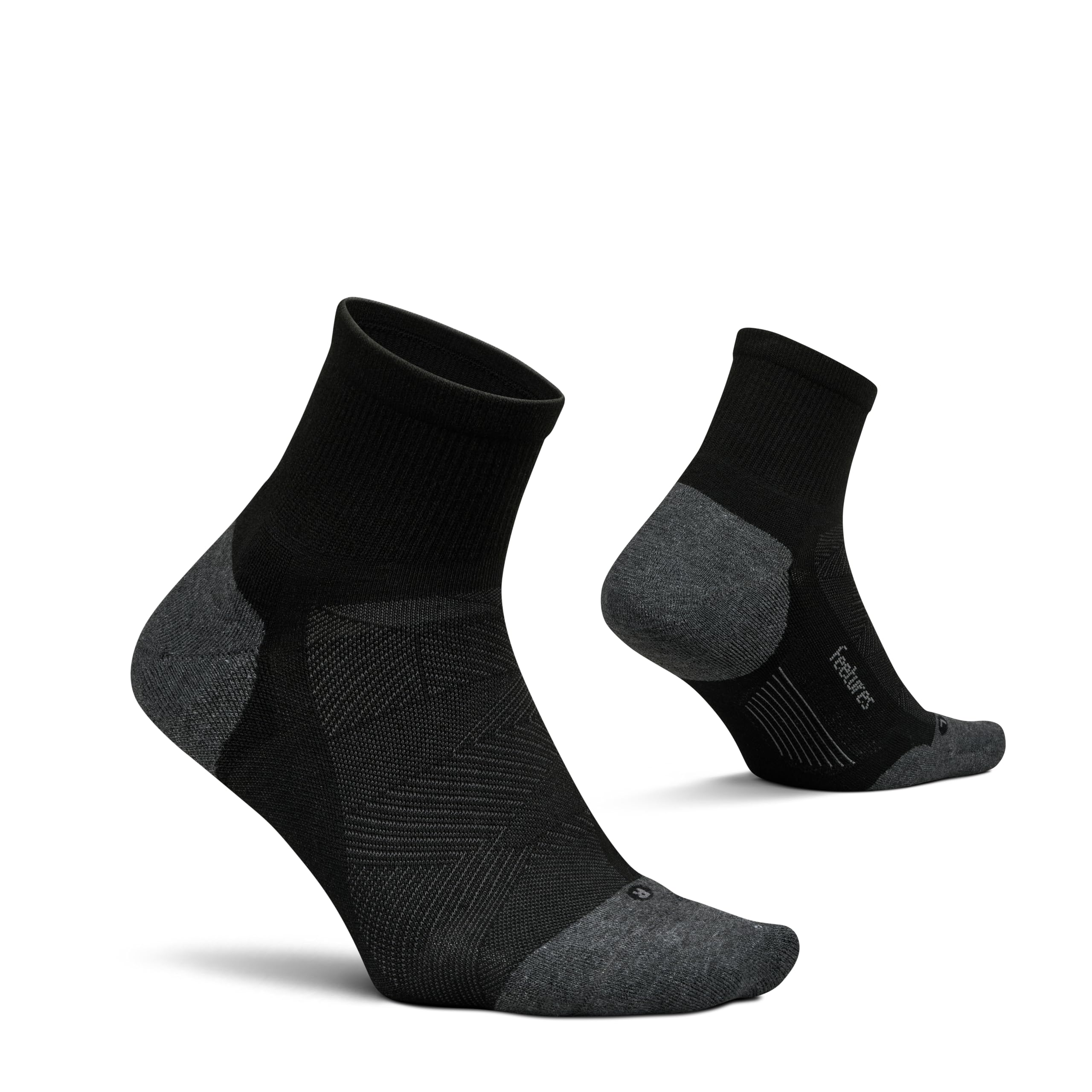 Feetures Elite Max Cushion Quarter Black X-Large