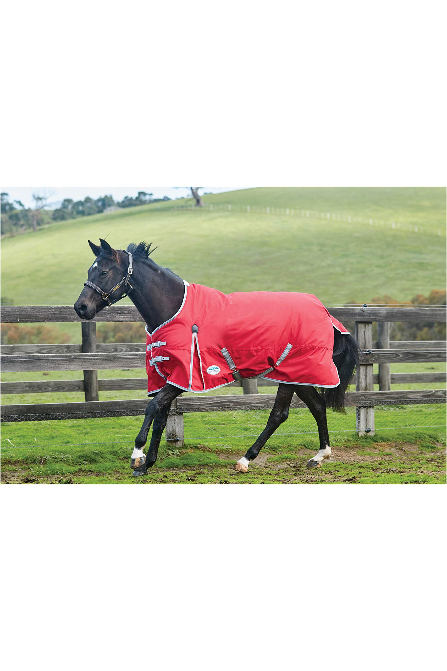 Manta de cuadra para caballo de Weatherbeeta, de la colección «Comfitec», grosor medio, Red/Silver/Navy