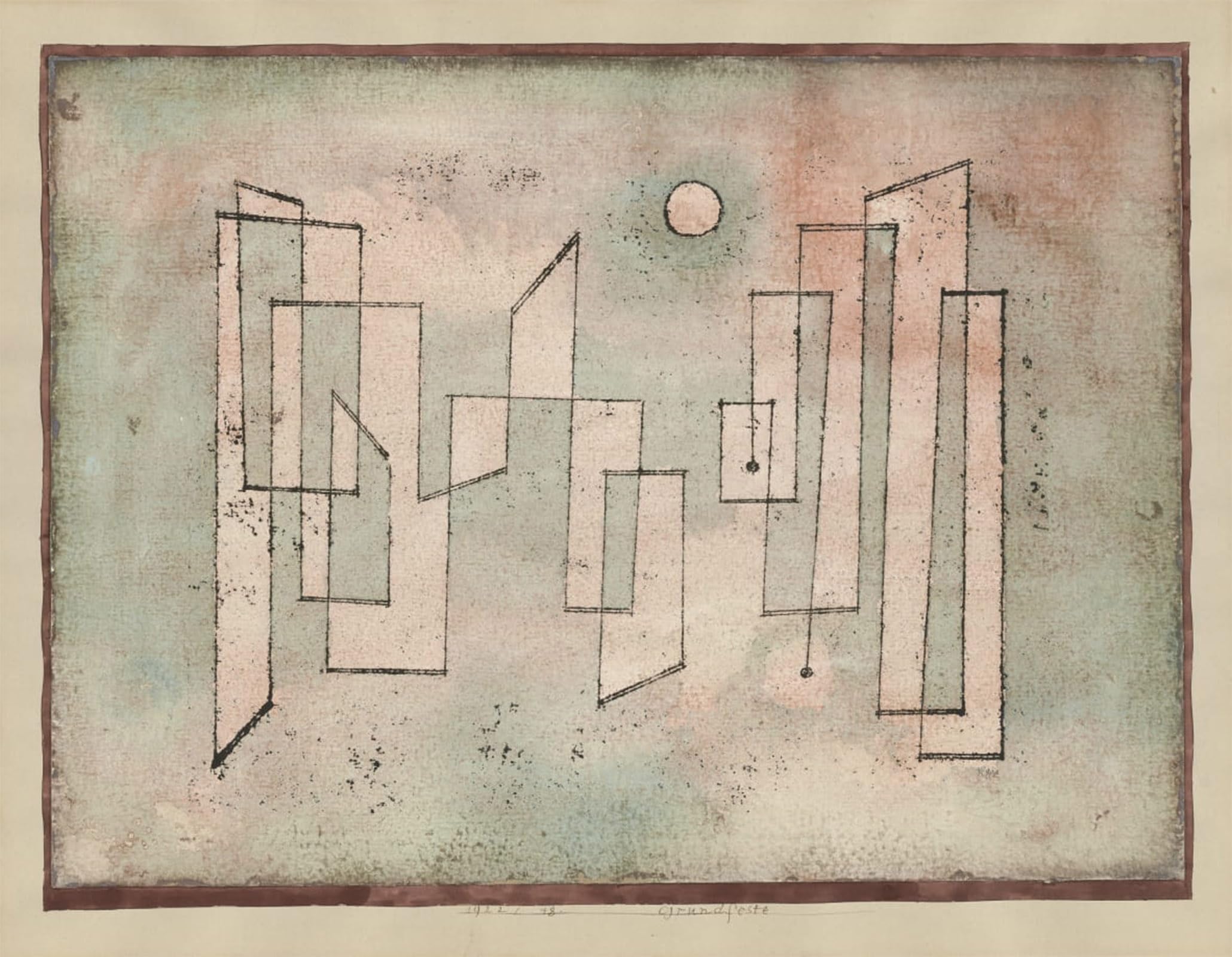 POSTERIIk Famous Modern Artwork Art Mural Foundation Foundation by Paul Klee Oil Paintings Pictures for Home Decor 60x90cm