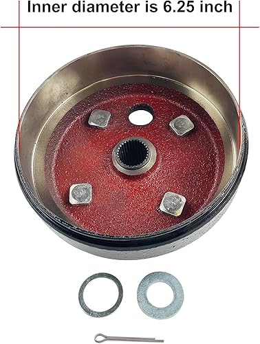 Miniatura 2 de Carrito de golf Zapatas de freno, tambor de cubo de freno 30 dientes de fundición a presión fino estriado para EZGO gas 4 ciclo 91-Up, RXV GAS,