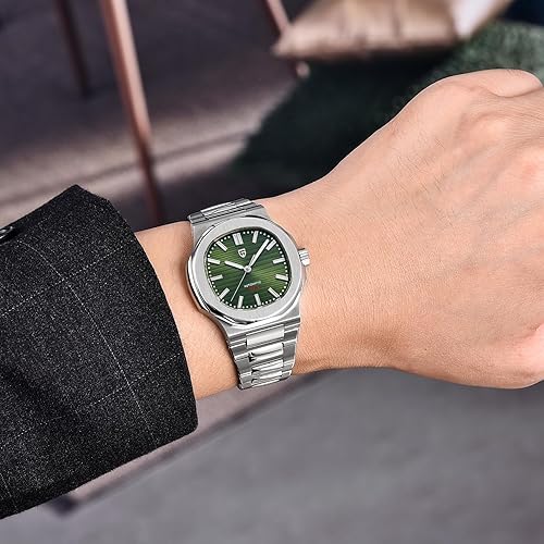 Miniatura 4 de Pagani Design - Reloj automático para hombre, cronógrafo automático, reloj de negocios, pulsera de acero inoxidable para hombre, reloj de zafiro,