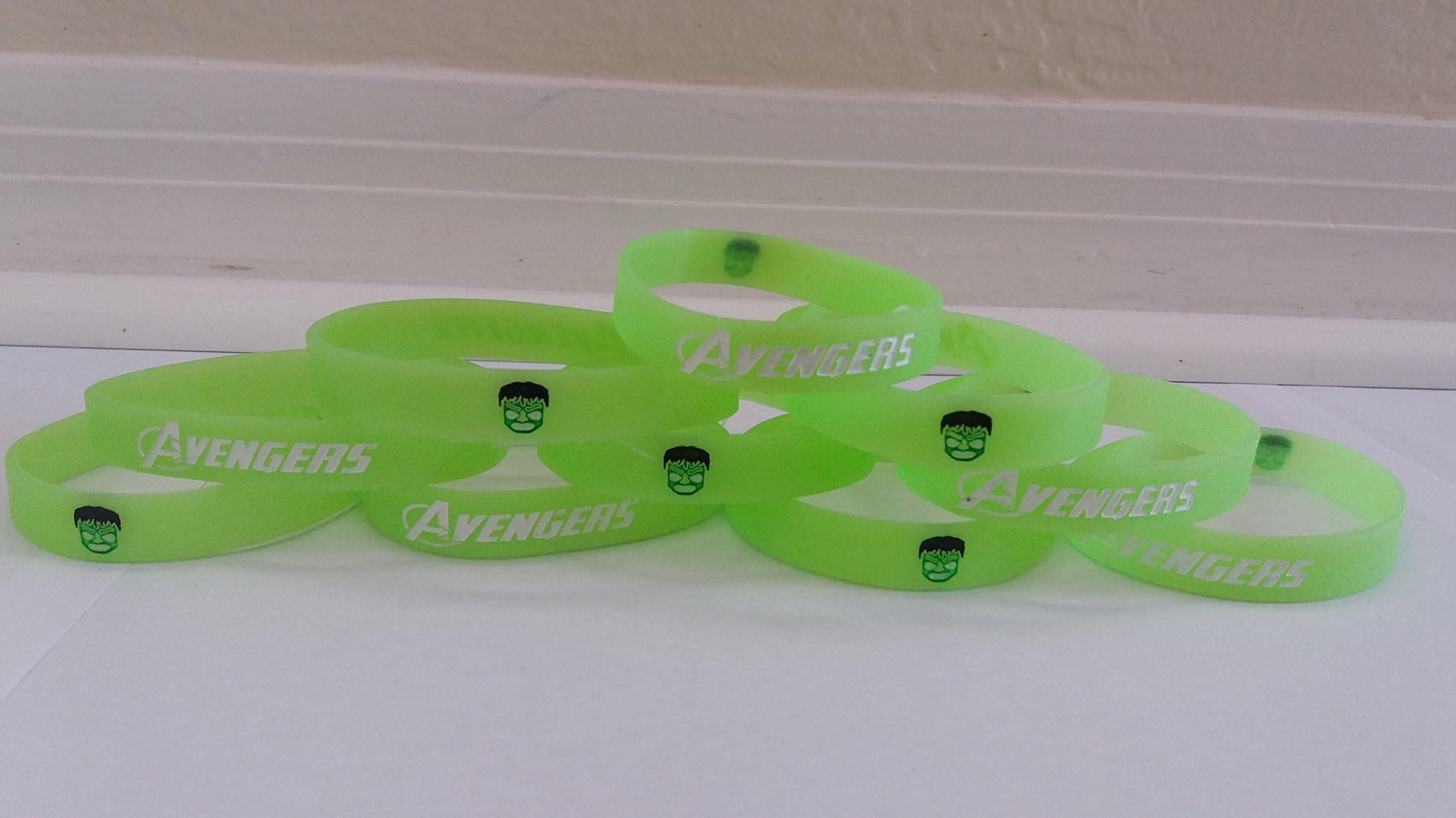 MA Creations Glow in The Dark – Hulk Inspired Kids Bracelets and Birthday Party Favors (10 Pack)