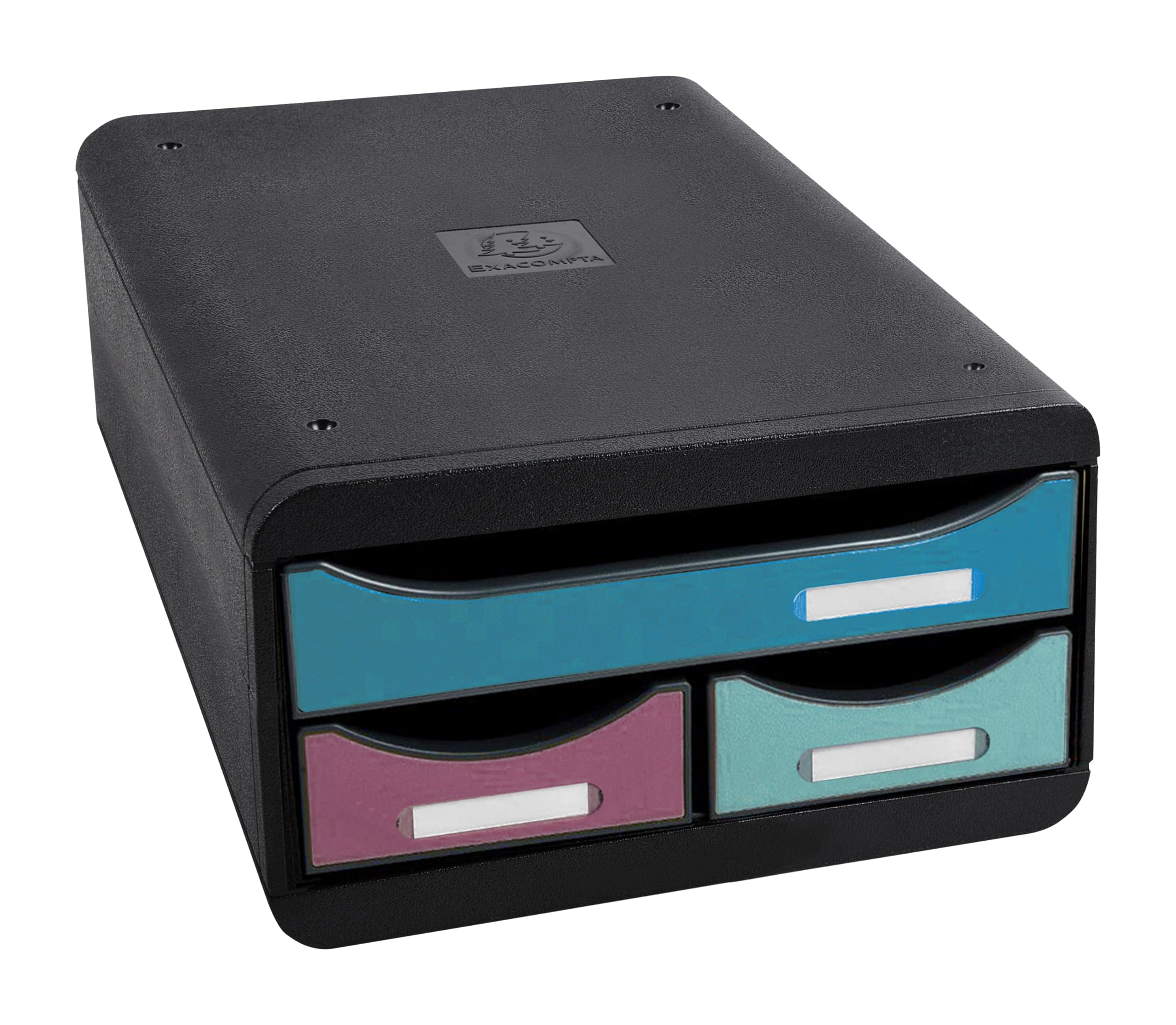 Exacompta - Réf. 311606D - SMALL-BOX MINI 3 tiroirs Skandi - 1 tiroir pour documents au format A4+ - 2 tiroirs fins pour les petits accessoires, stylos, notes - Dimensions 34,7 x 27,8 x 13,5 cm