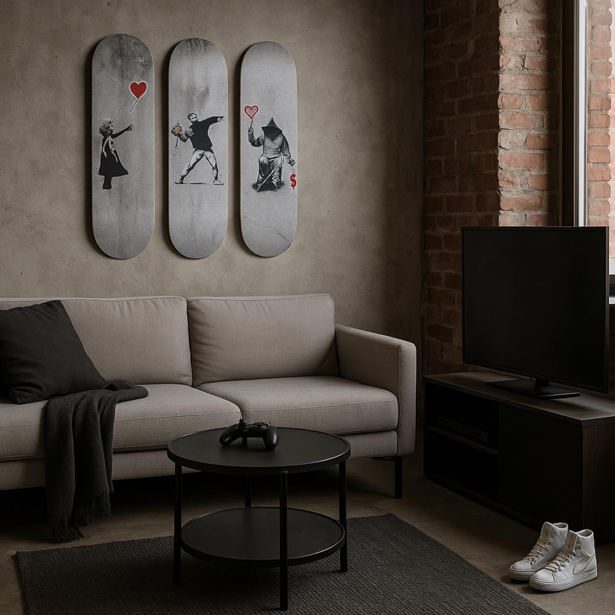 Amazon.co.jp: (バンクシー) Banksy スケートボードキャンバス