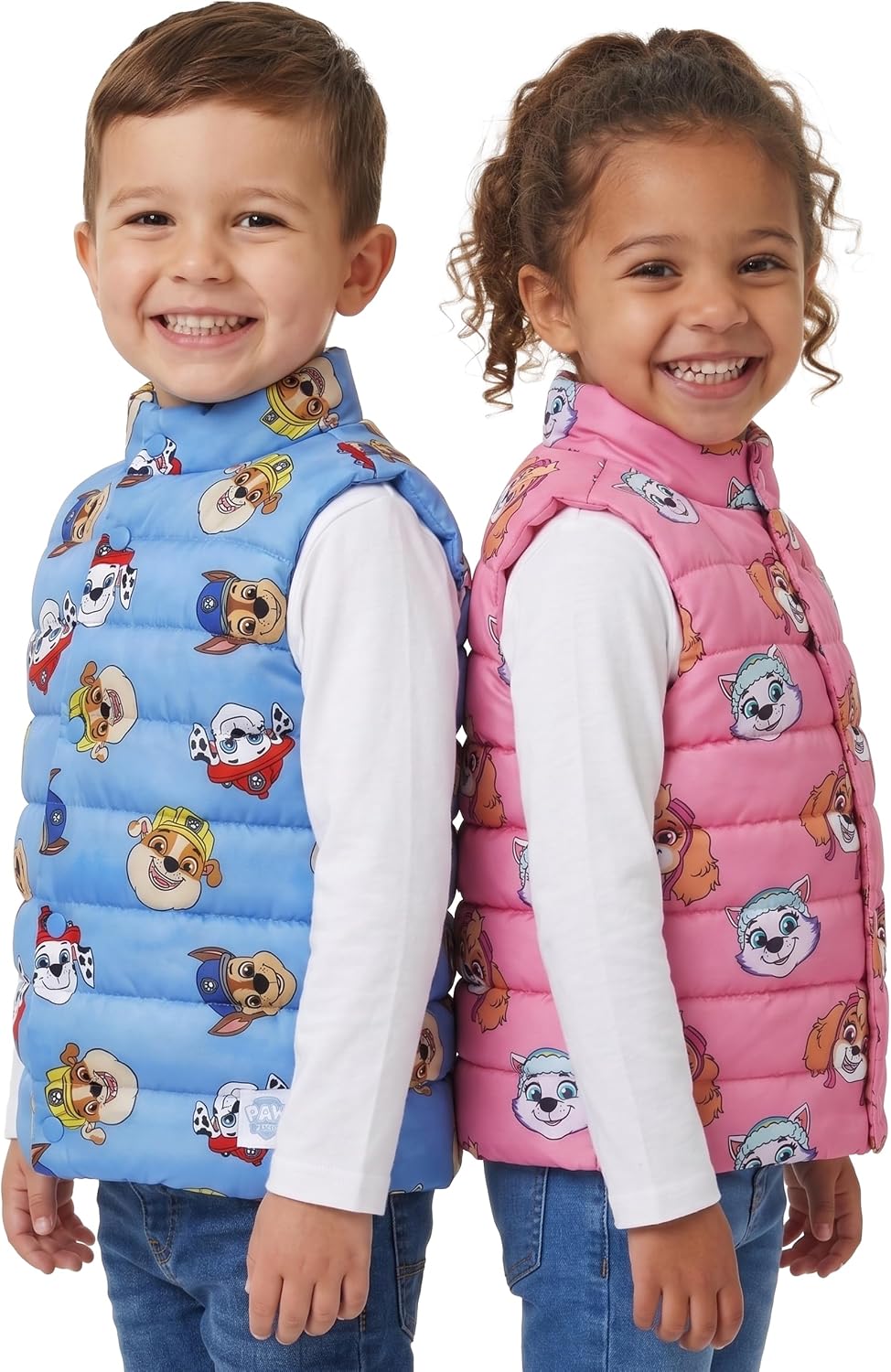 Paw Patrol Jacket, Chase Marshall and Rubble Boys Jacket, Padded Gilet
