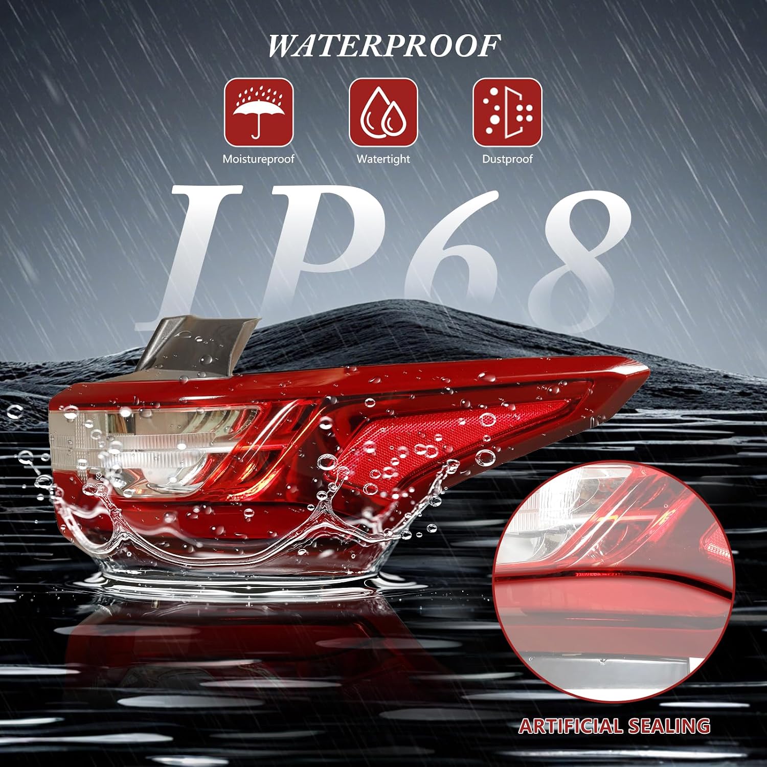LED Type Right Tail Light Without Blind Spot Compatible With Chevrolet Traverse 2018-2021 Replacement# 84618032 GM2805130