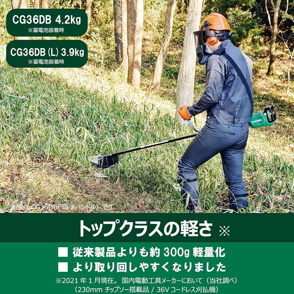 Amazon.co.jp: HiKOKI(ハイコーキ) 36V 草刈り機 CG36DB 充電式 両手