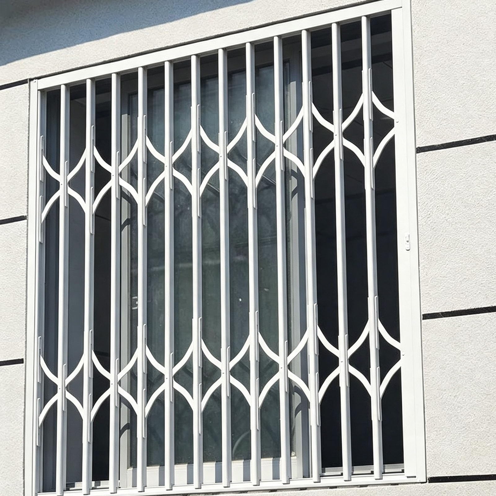 Rejas para Ventanas Barras de Seguridad Extensibles para Ventanas | Reja Plegable de Puerta y Ventana de Aluminio Altura de 60 80 100 120 150 200 210 cm, Protector Extensible Plegable de Ventan