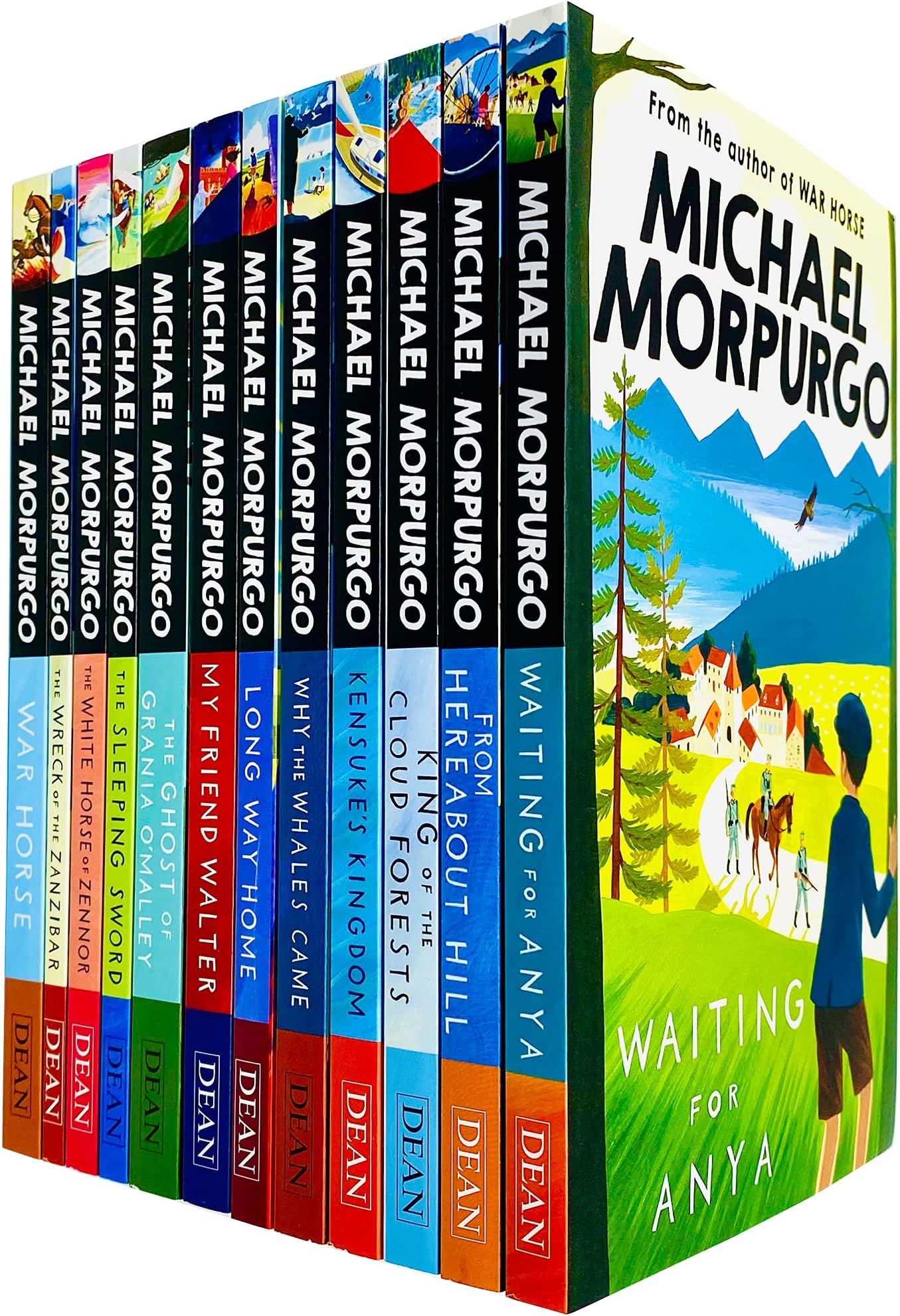 Michael Morpurgo Collection 12 Books Set (Waiting for Anya, From Hereabout Hill, King of the Cloud Forests, Kensuke's Kingdom, Why the Whales come, Long Way Home, My Friend Walter and More)