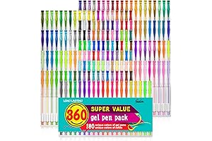 Unitystar Gel Pens 360 Set of 180 Unique Colors