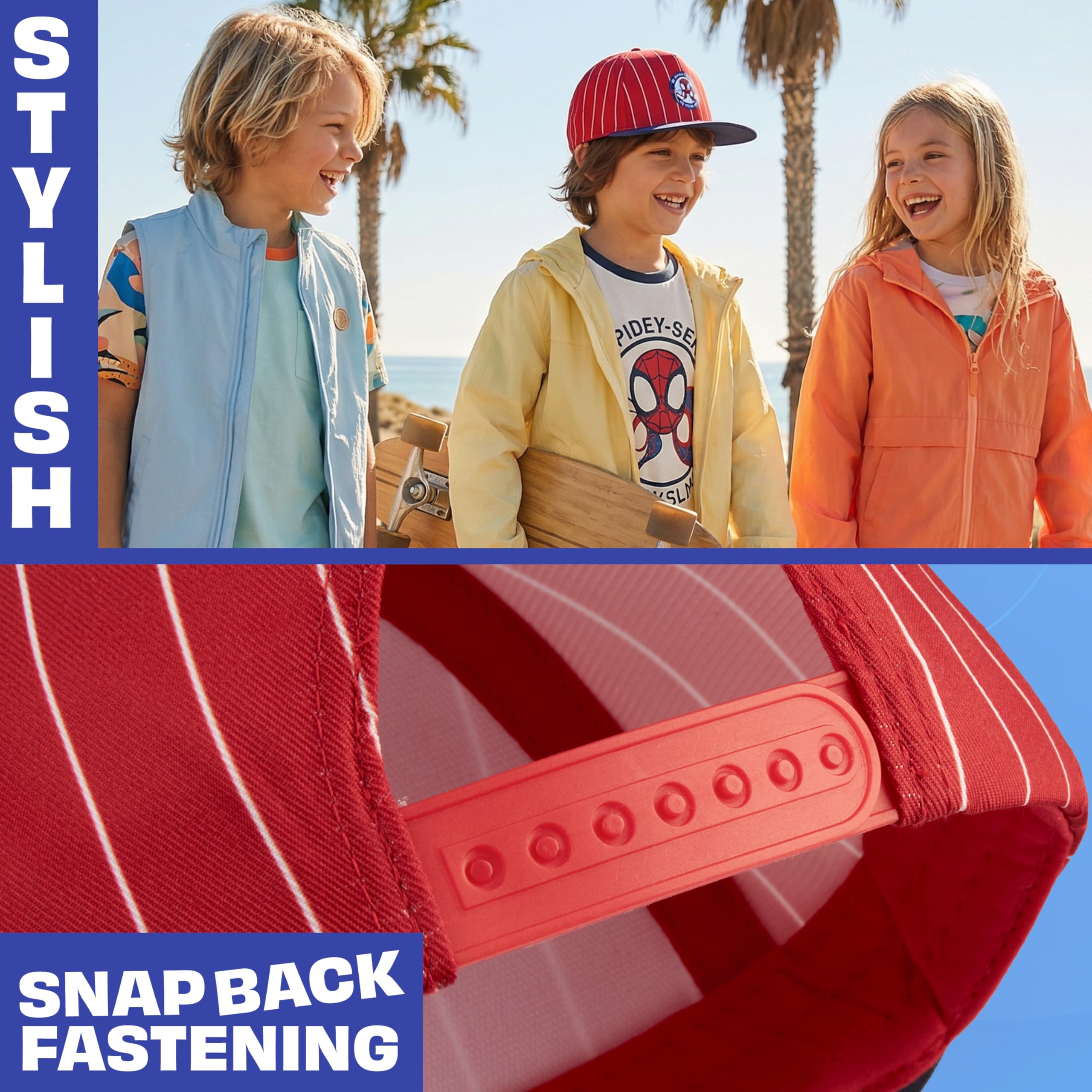Spiderman | Minions Gorra Niño con Gafas de Sol UV400 Set, Gorra Infantil con Gafas Sol Niño, Accesorios de Verano, Regalo para Niños