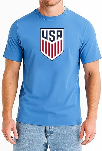 Miniatura 10 de Icon Sports Cuello redondo con licencia oficial de la Federación de Fútbol de EE. UU., unisex para adultos Azul marino,Cobalto,Gris jaspeado de 126