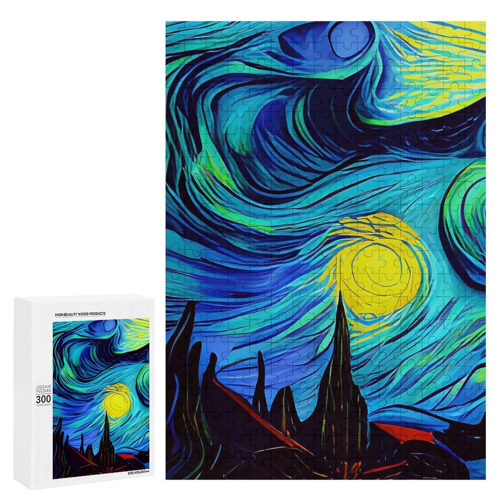 Puzzles for Adults 300 PCS Puzzles Mystery Starry Puzzles for Adults Toy Wall Decor Difficult Hard Help The Brain Exercise 300 PCS
