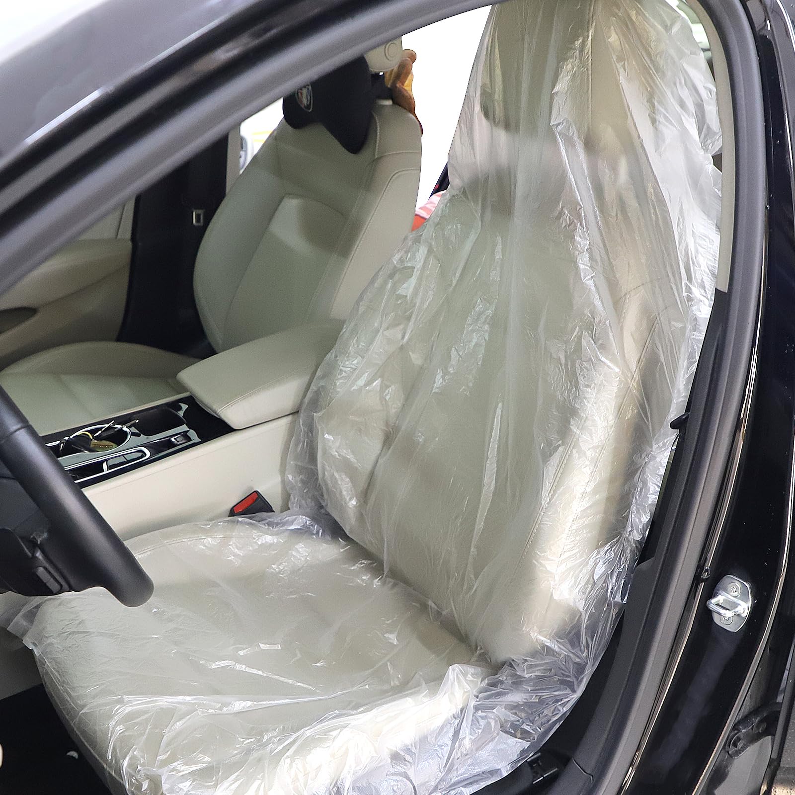 efuturetime 200 PCS Einweg Sitzbezug Auto Vordersitze Transparent Universal Wasserdicht, 140x80cm, Sitzschoner aus Kunststoff für Autositze, Autositzbezüge Staubdicht