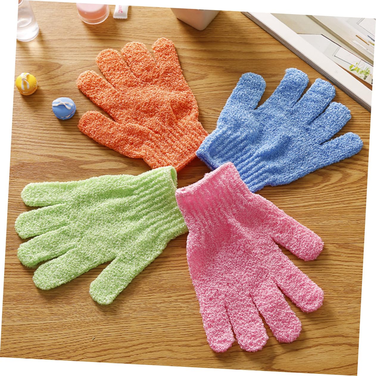 Healeved 15pares Guantes Exfoliantes De Ducha De Mitones De Baño Para Exfoliación Corporal Guantes De Spa Para Hombres y Mujeres Uso Doble Cara Material y Estirable Para Jabones y