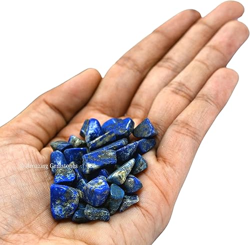 Miniatura 6 de Rocas de grava para acuario de lapislázuli - Chips de lapislázuli de más de 1000 quilates de grava para pecera, pequeñas virutas de piedra rodada y