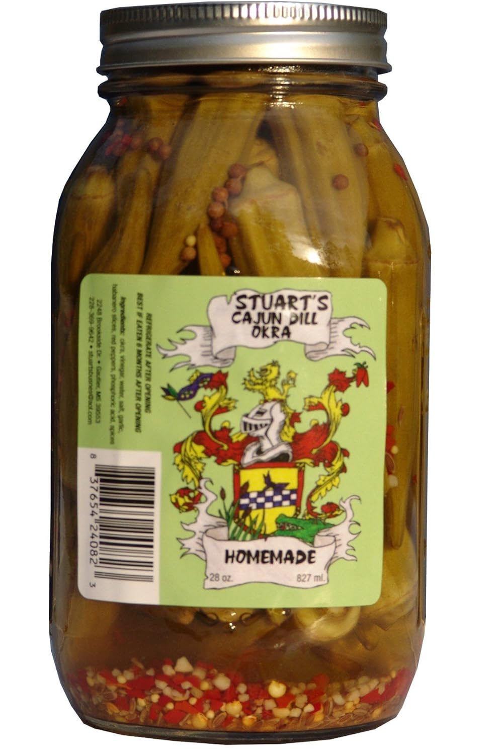 Stuart's Cajun Pickled Okra - 2 Quart Jars