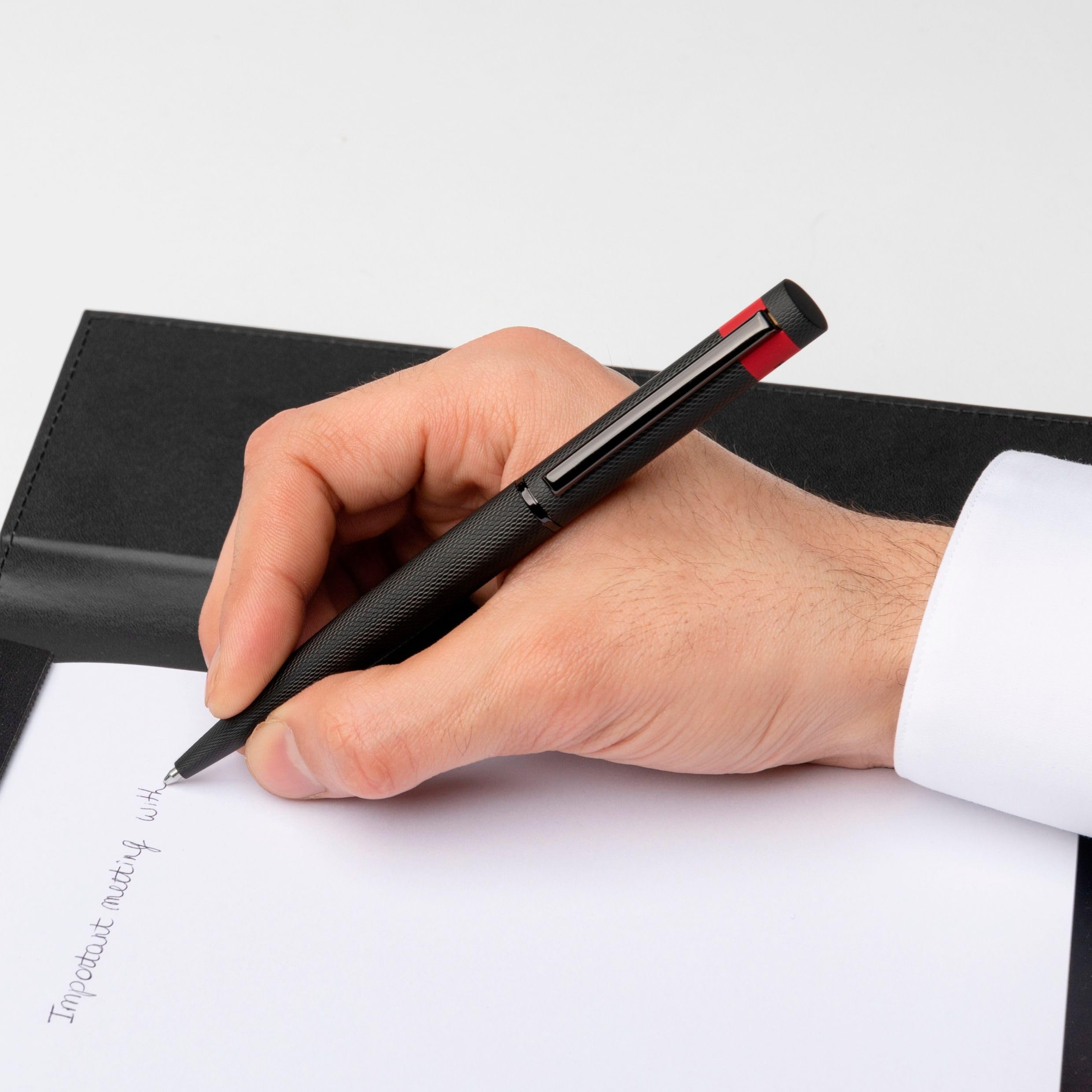 HUGO BOSS Loop Diamond HSW3674A Ballpoint Pen Brass Black Length 14 6cm Blue — view 4