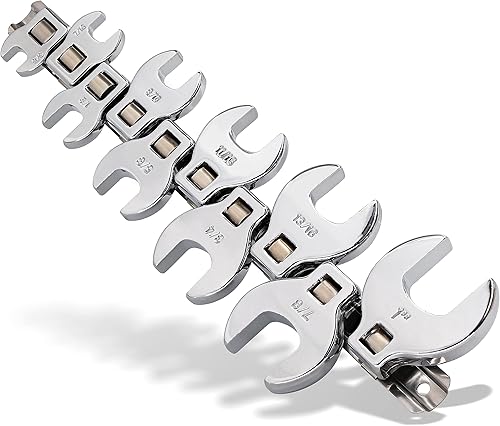 Juego de Llaves de Pata de Cuervo (SAE/Pulgadas) Fácil Acceso a Áreas Difíciles de Alcanzar, Ideal para Espacios Reducidos, Ideal para Trabajos de