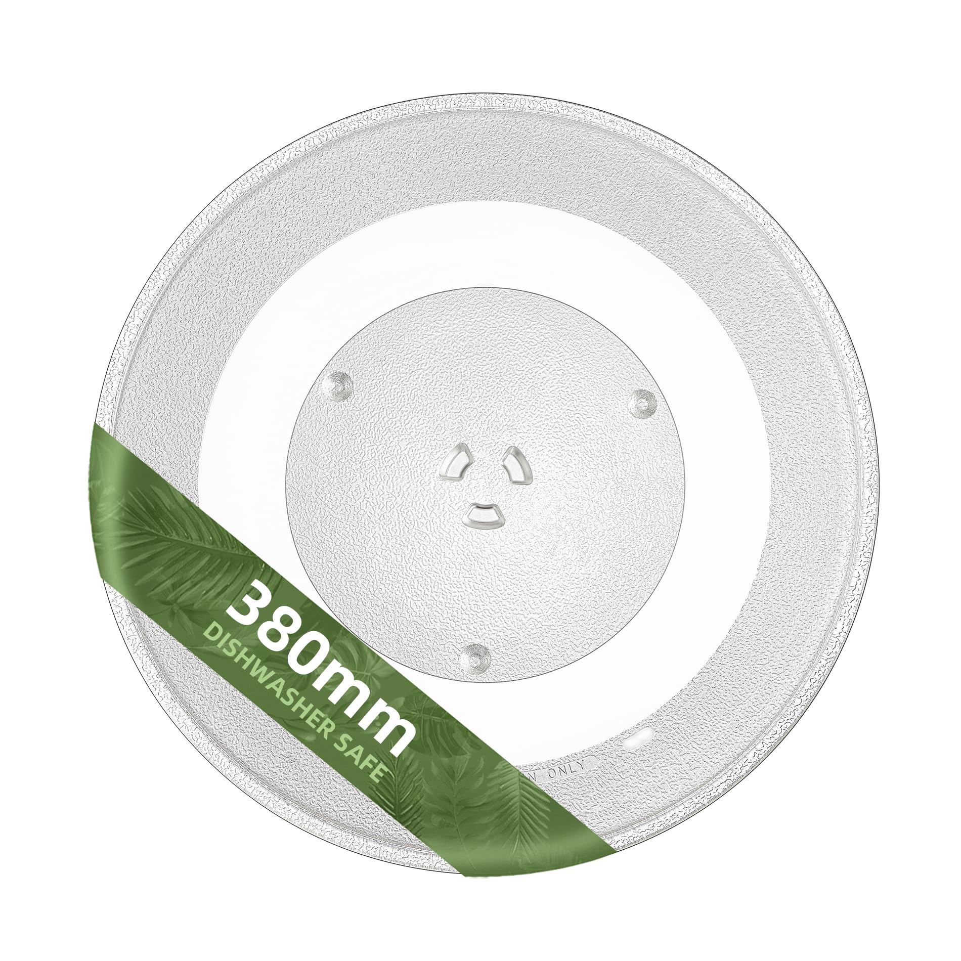 Gemroom 380mm Microwave Turntable Plate for Samsung Microwave Compatible with Part Number DE63-00806A Samsung Microwave Glass Plate