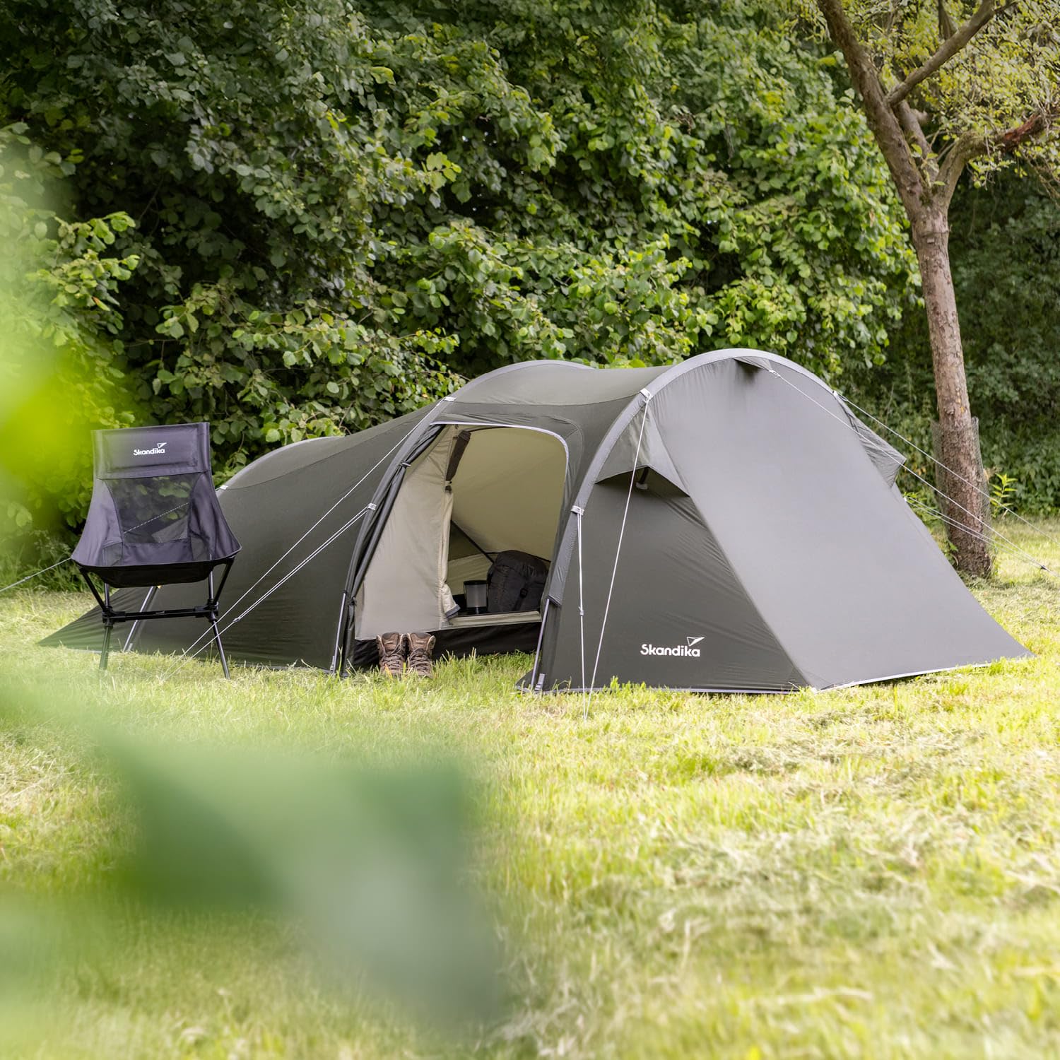 Skandika Trekkingzelt Oteren/Vatn | Camping Zelt für 2-3 Personen, Ultraleicht, kleines Packmaß, wasserdicht, 3000 mm Wassersäule, Tunnelzelt | Trekking, Wandern, Angeln, Outdoor