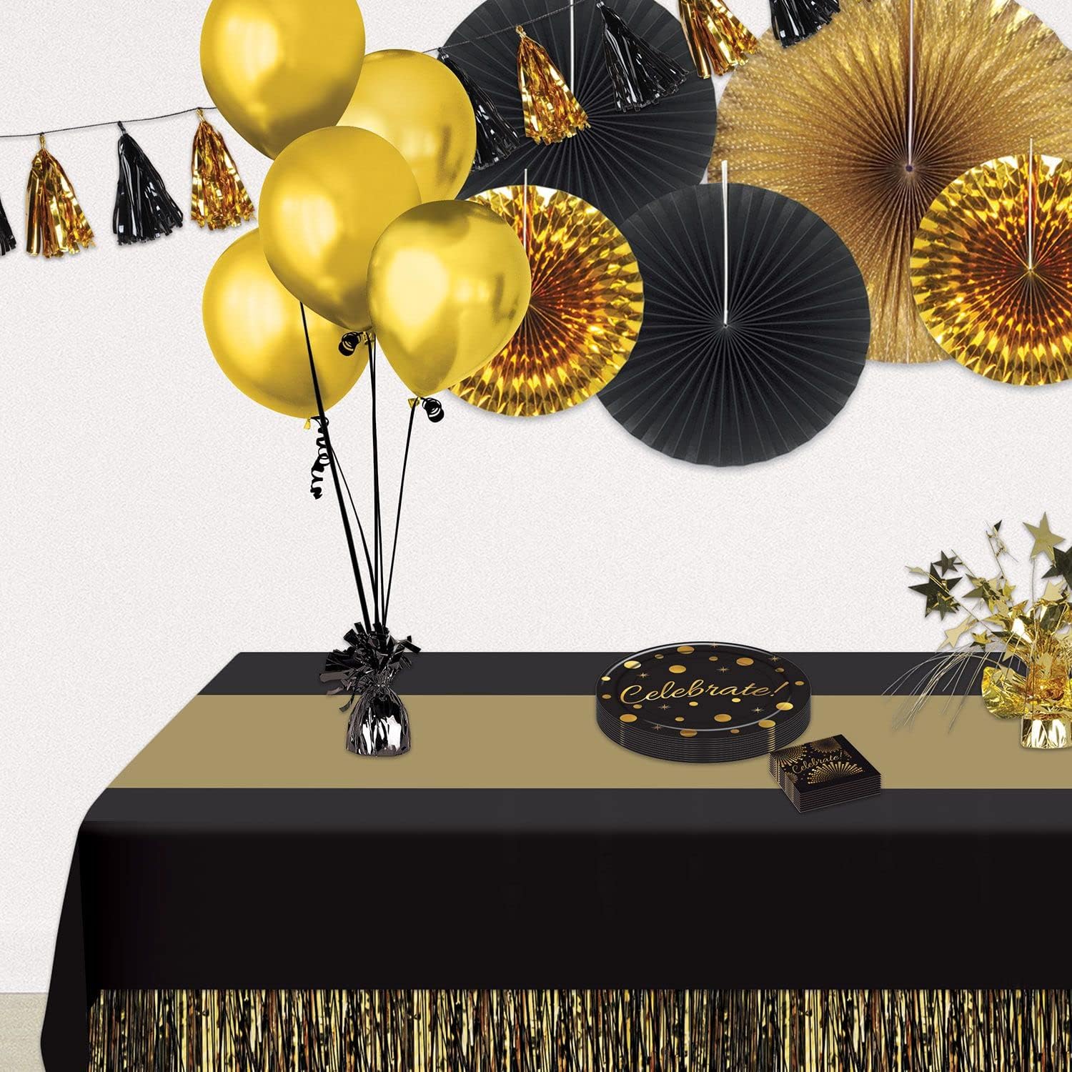 Beistle 50804-BK Metallic Wrapped Balloon Weights. Contains 1 Metallic Balloon Weights.