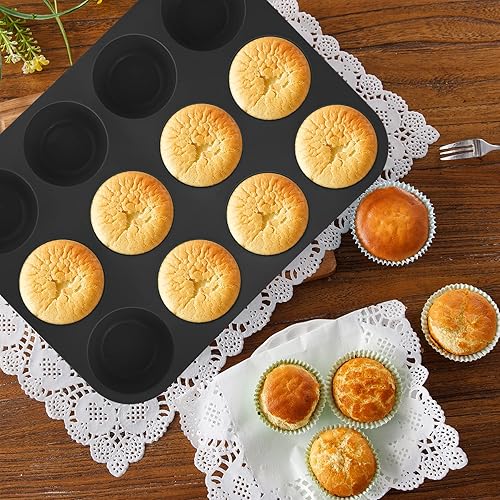 Miniatura 12 de Moldes de silicona antiadherente 9 en 1 para hornear pasteles Bundt, bandeja para galletas, moldes, bandeja resistente al calor, kit de herramientas