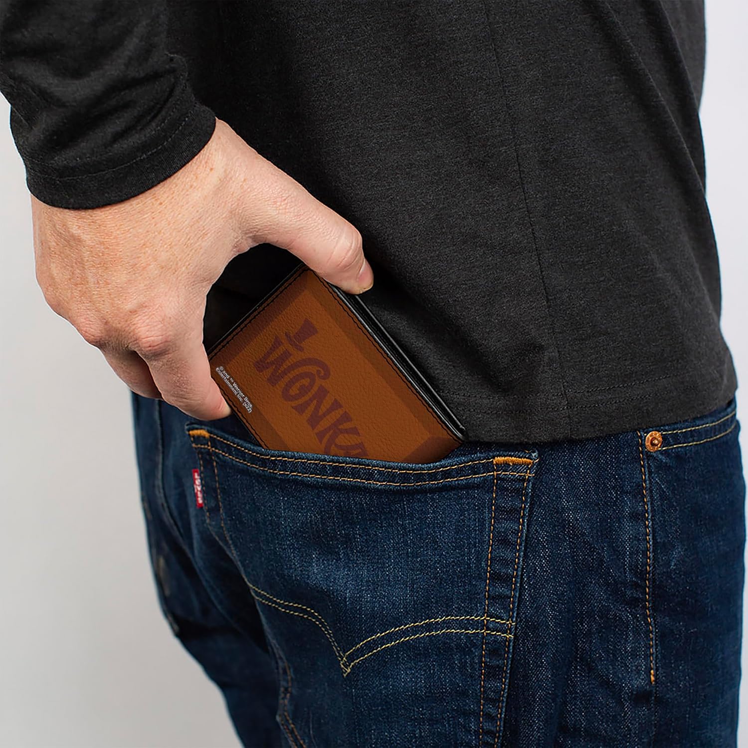 Buckle-Down Movies Wallet, Bifold, Willy Wonka and the Chocolate Factory Wonka Chocolate Bar, Vegan Leather