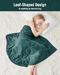 Weighted Lap Blanket 7 lbs for Adults, Luxury Soft Small Weighted Blanket, Compact Portable Weighted Lap Pad for Relaxation, Sleeping, Travel, All-Season Use, Forest Green, 40" x 52"