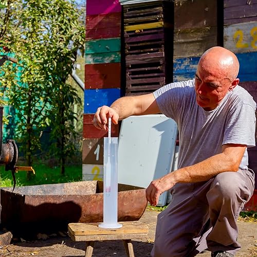 Miniatura 5 de 3 uds Hidrómetro de Vidrio Alcoholímetro Prueba 0-200 Prueba Hidrómetro de Alcohol Digital para Destilar Licor Moonshine, Blanco