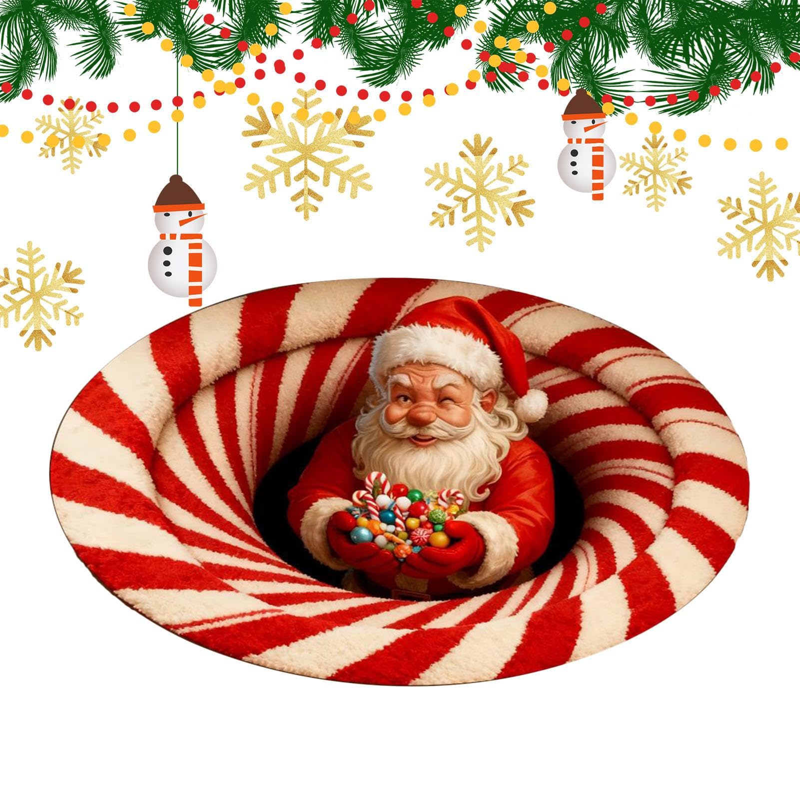 Tapis de Noël d'Intérieur Moquette Antidérapante Et Amusante