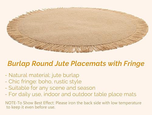 Miniatura 4 de Juego de 4 manteles individuales redondos bohemios