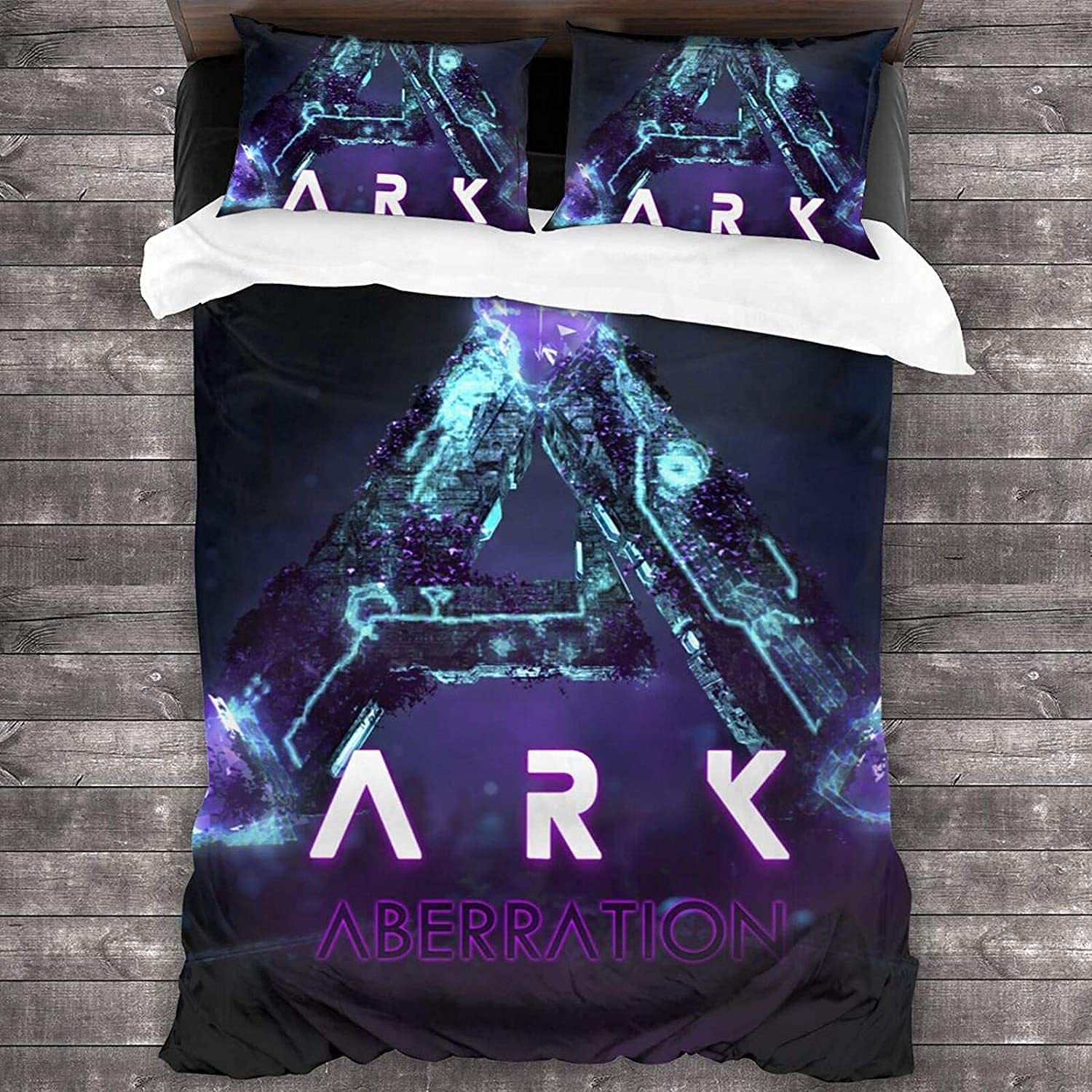 Nichiyobi 4 Ark: Survival Evolved Duvet Cover Bedding Set – Duvet Cover And Pillowcase, Microfibre, 3D Digital Print Three-Piece Bed Linen (, Single 135 X 200 Cm)