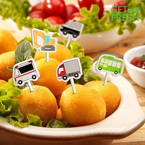 Miniatura 6 de GET FRESH Palillos de comida para niños – 18 piezas de transporte de alimentos Bento Picks Decoración de lonchera para niños y niños pequeños –