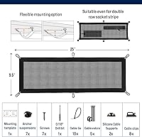 Vista 7 de Cable Management net - Under Desk Wire Management - Flexible Under Desk Cable Management Tray Black
